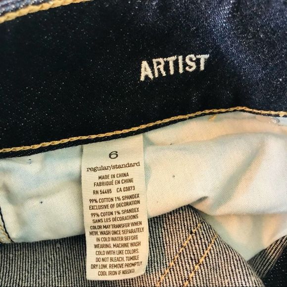 American Eagle Outfitters Dark Blue Straight Leg Jeans - Picture 7 of 9